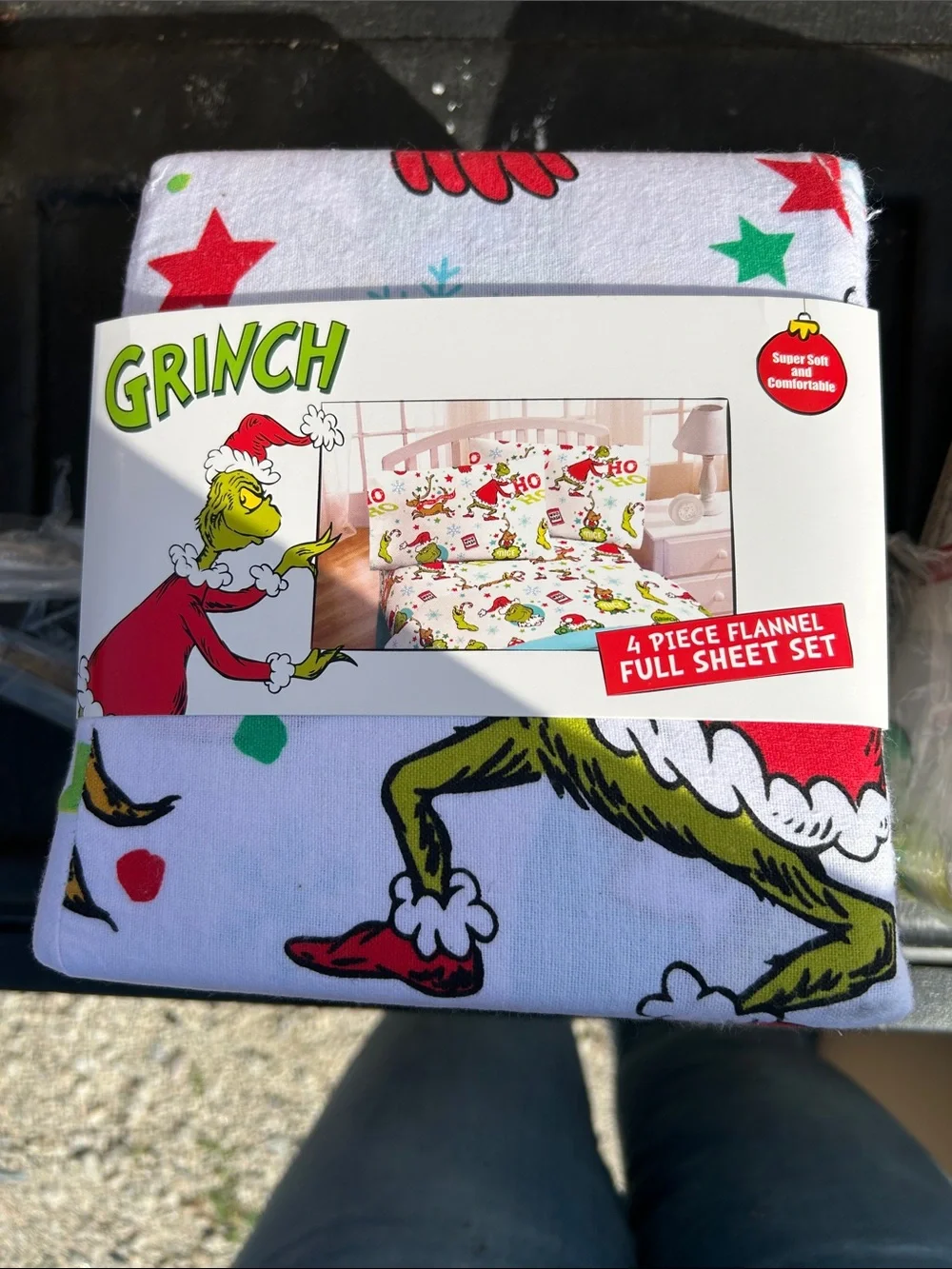 Grinch Flannel Sheet Set